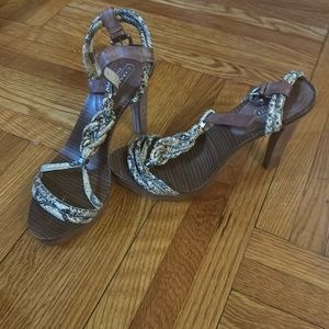 Coach Snake Print Heels